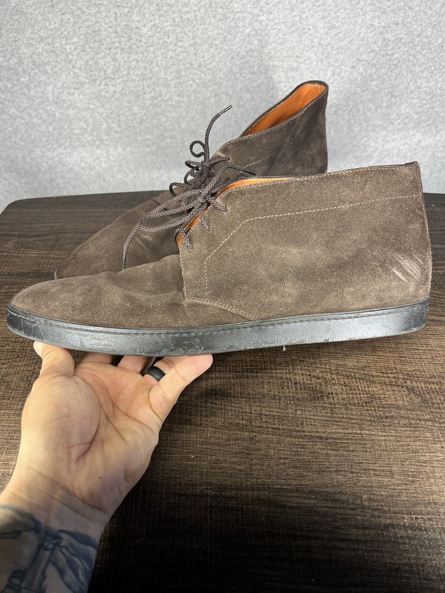 Santoni Eddy Chukka Sneaker Boot Brown Suede Size 12 D | eBay