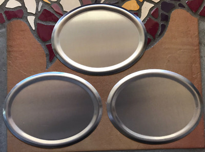 SET OF 3 Track Days OVAL MC RACING NUMBER PLATES 6 x8 x032'' Aluminum 1/2 EDGE