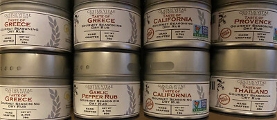 Gustus Vitae 8 Taste of the World Seasonings (Set of 8) Greece, Provence, Cali