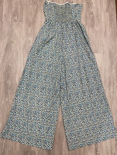 Free People Romper Jumpsuit Floral Size Small Bohemian Wedding Beach Travel - Picture 10 of 10