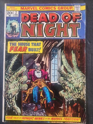 DEAD OF NIGHT #2 MARVEL 1974 BRONZE AGE HORROR THE HOUSE THAT FEAR BUILT! VG/FN