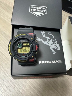 GEBRAUCHTE CASIO G-SHOCK FROGMAN DW-6300 Schwarze Uhr