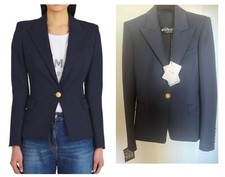 New Balmain Current Season Women’s Navy Single Button Blazer Jacket.sz 38.£1850