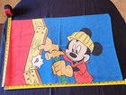 Vtg Disney Mickey Mouse & Pluto Double Sided Construction Theme UNIQUE  — photo 4