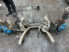 09 BMW E64 E60 635d FULL FRONT AXLE CROSSMEMBER STEERING SUSPENSION HUBS BRAKES