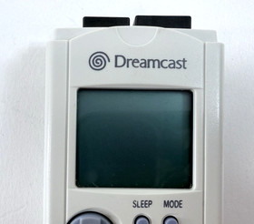 Sega Dreamcast HKT-7000 White Visual Memory Unit VMU with New Batteries - Tested