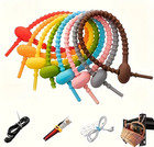 20pcs Reusable Silicone Cable Ties – Flexible Wire Organizers for Home & Office