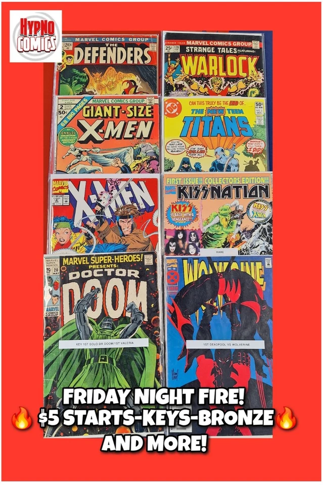 FRIDAY NIGHT FIRE COMIC SHOW-KEYS-BRONZE-VARIANTS AND FUN!