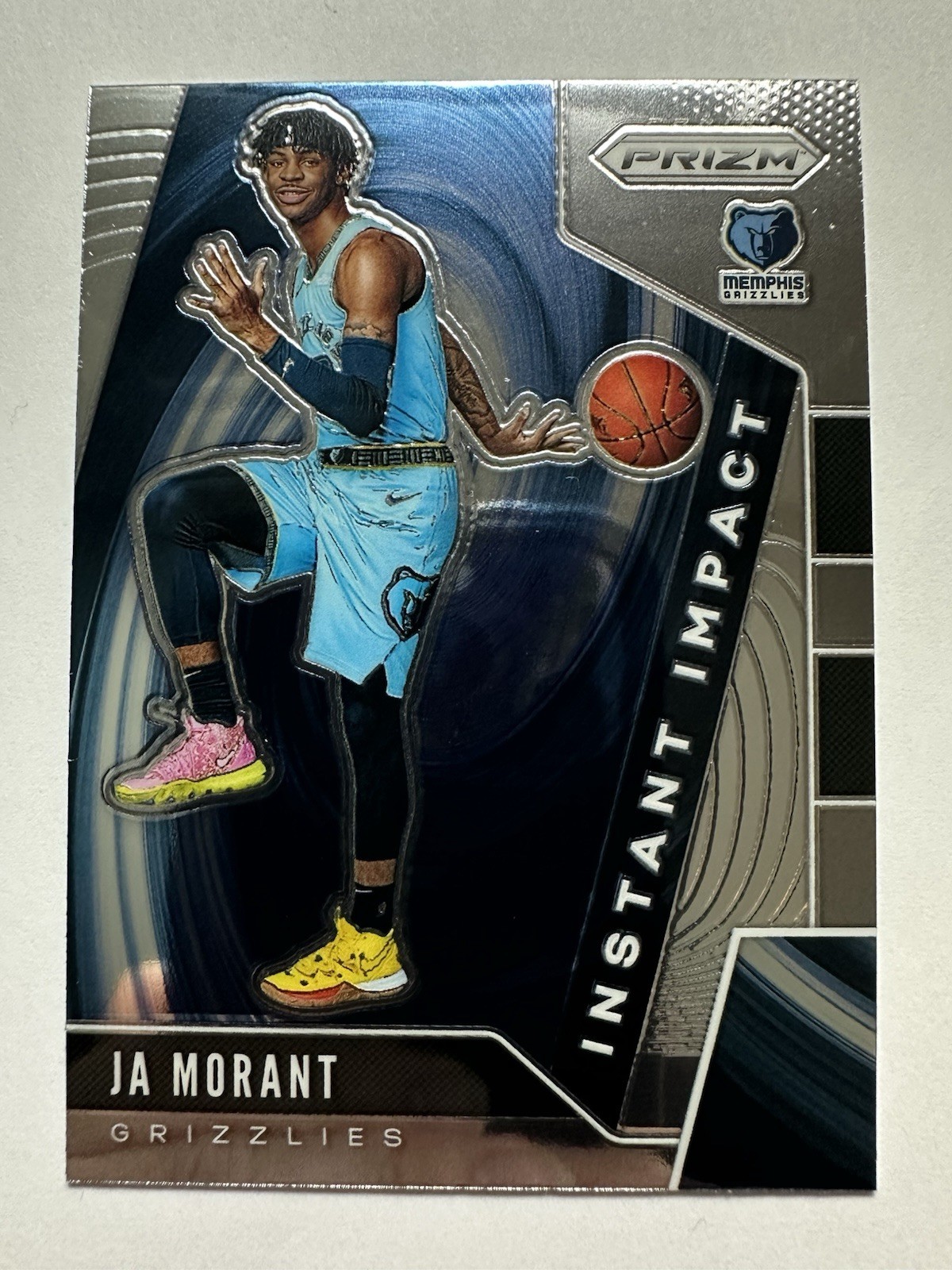 2019-20 Panini Prizm Instant Impact Ja Morant Rookie Insert RC #12 Grizzlies