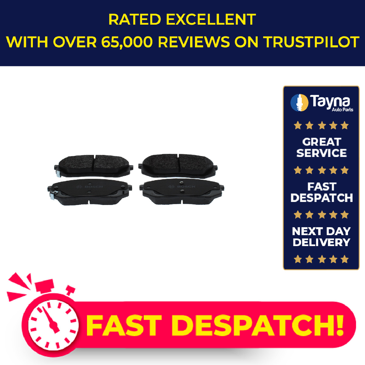 Brake Pads Set fits KIA OPTIMA JF Front 1.6 2.0 1.6D 1.7D 16 to 19 Genuine Bosch