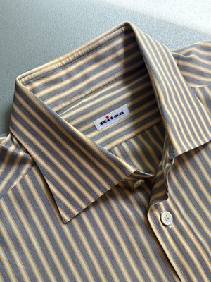 Kiton Cotton Dress Shirt Size 43 / 17