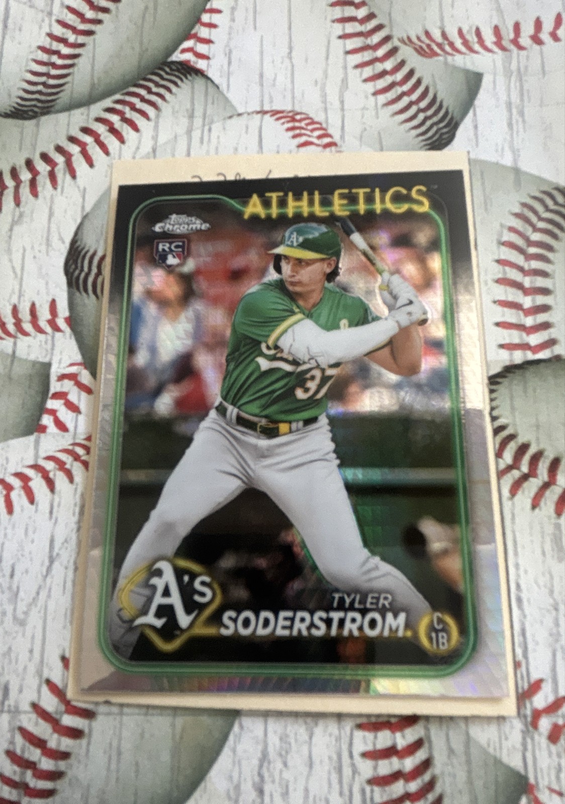 2024 Topps Chrome - Tyler Soderstrom #298 Prism Refractor (RC)