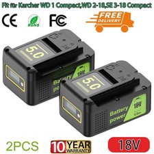Image of 2x For Karcher 18V 5AH Battery SE 3-18,WD 2-18,WD 1 Compact Battery Power Tools
