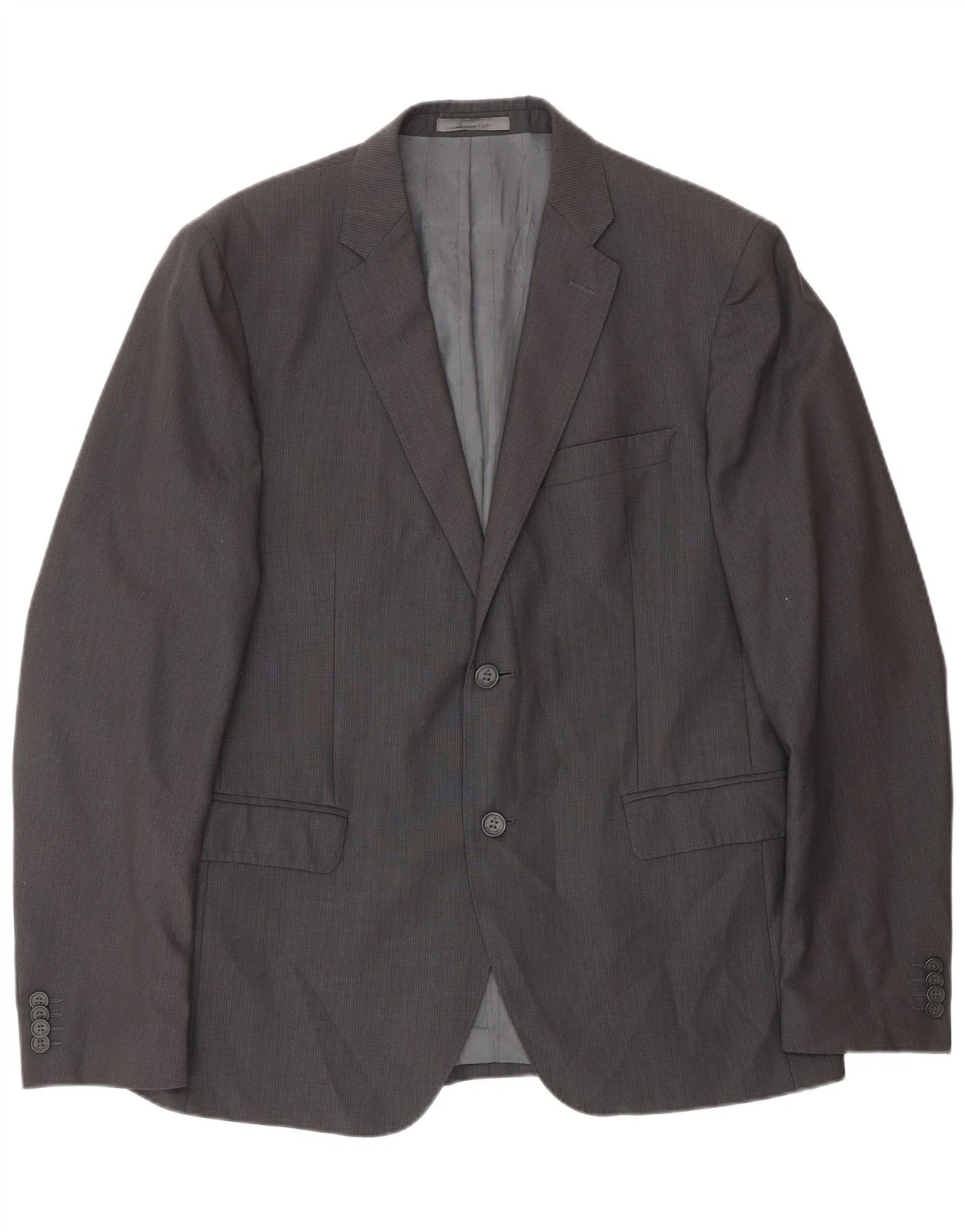 Calvin Klein Mens 2 Button Blazer Jacket IT 52 XL Grey Wool CE10