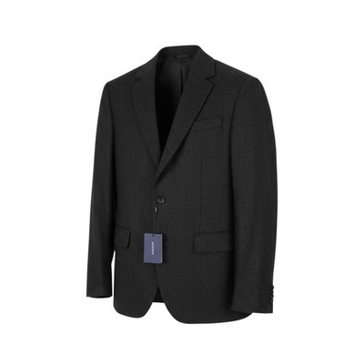 Gant Flannel Check Herren Blazer EU54 Dunkelgrau Slim Wolle