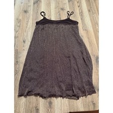 Blush Babydoll Dress Women Large Brown Sparkle Glitter Party Y2K Excellent Used