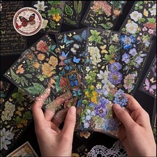 6pc Sheet Spring Floral Butterfly Stickers- Uncut- Random Assortment- Scrapbook