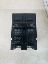 Challenger C240 Circuit Breaker, 2Pole, 40A-120/240VAC Type C NEW