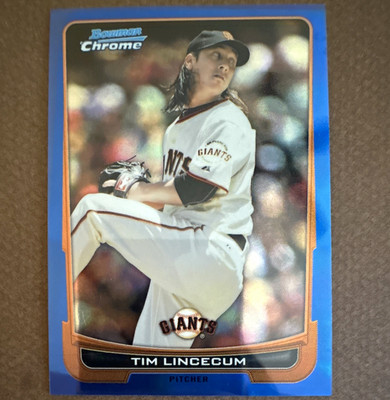 Topps Tim Lincecum San Francisco Giants 2012 Bowman Chrome #42 Blue /250