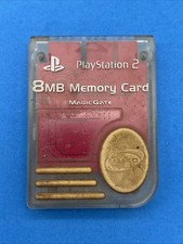 Vintage Playstation 2 Nyko Magic Gate 8MB Clear and Ruby Memory Card