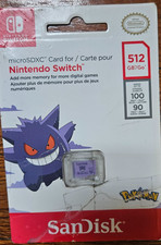 SanDisk 512GB Micro SD microSDXC Memory Card Nintendo Switch Pokemon Gengar