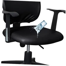  Waterproof Seat Covers Stretchable Desk Chair Cover Chair Seat Cover Black