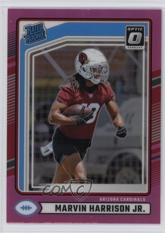 Marvin Harrison Jr. Panini Donruss #393 Optic Preview-Pink