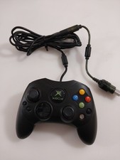 Original OG Xbox Black S Controller W/Breakaway Cable - TESTED