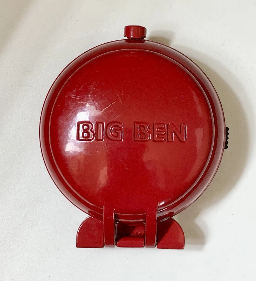 Vtg Retro Style Big Ben Westclox Red Compact Travel Alarm Clock 3.5” New Battery - Image 3 of 4