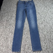 LEVIS 721 Womens Size 26 Measures 24x29 High Rise Skinny Jeans Blue Denim Light