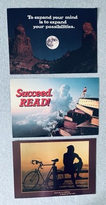 Vintage Lot Of 3 Argus Schaffer Educational Inspirational Posters Nature Scenes