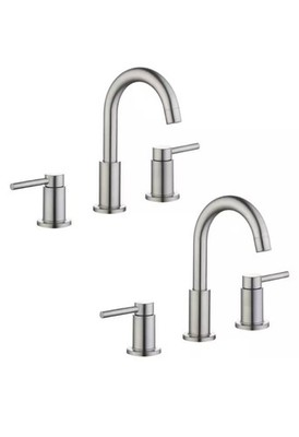 2-1 BOX Glacier Bay Dorset 8 In Widespread Bathroom Faucet Nickel HD67693W-6404