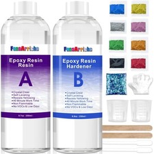 Vielseitiges 500 ml Epoxidharz Set -  f&uuml;r Schmuck, Gie&szlig;en und Kunstwerke