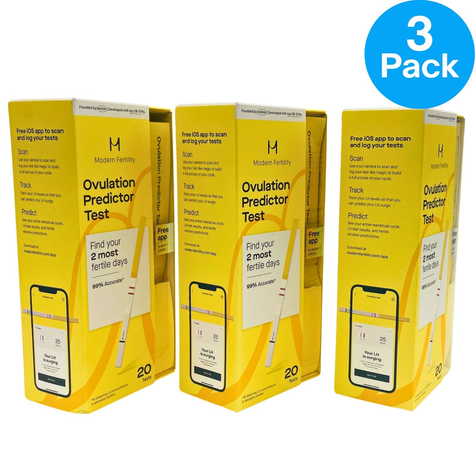 Modern Fertility Ovulation Predictor Test 20 Tests – 3 Pack – New