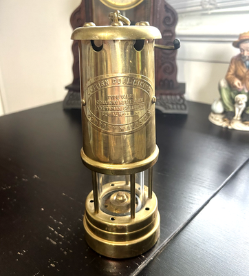 British Coal Mining Brass Miners Lamp Lantern Wales #142959