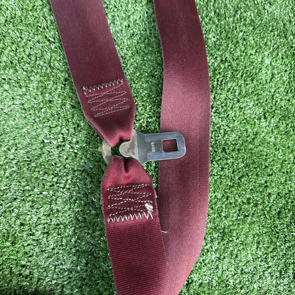 Juego de cinturón de seguridad de banco delantero OBS Chevy GMC C1500 K1500 1988-1998 rojo completo OEM Foto 4 de 4