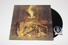 SEPULTURA ANDREAS PAULO BAND SIGNED ARISE ALBUM VINYL RECORD METAL BECKETT COA