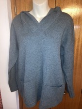 womens J Jill soft casual hoodie size M, green