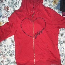 Tommy Hilfiger Red Hoodie Women Long Sleeve