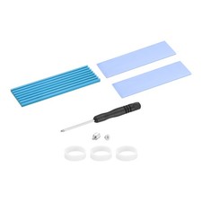 M.2 2280 Nvme SSD Heatsink Cooler W 1mm,1.5mm Thermal Pad Sky Blue