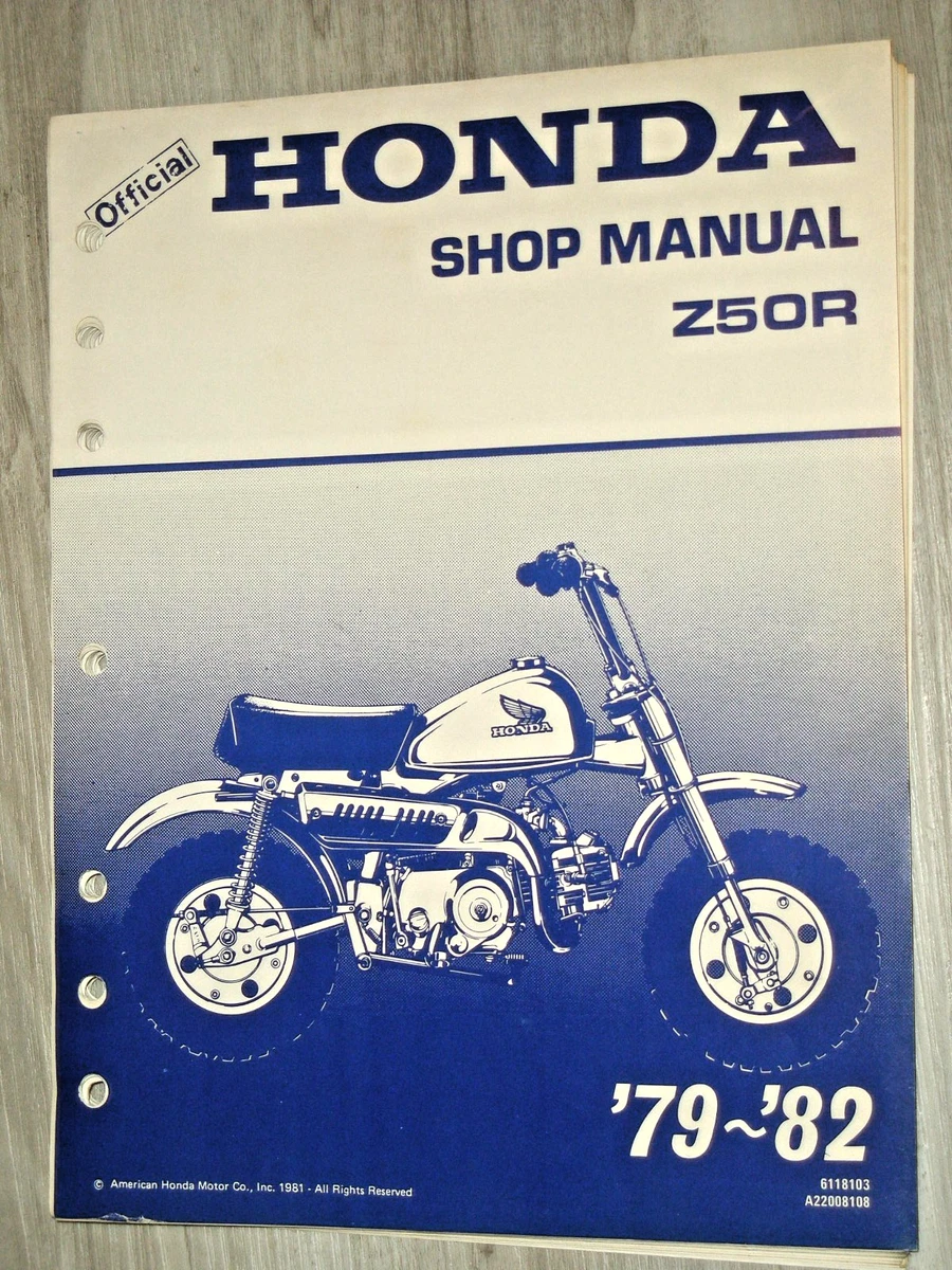 Honda Motorcycle Manuals and Literature Z50R Repair for sale | eBay