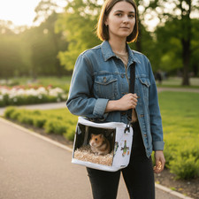 Guinea Pig Hamster Chinchilla Carry Pouch Carrier Bag Warm Travel Small Animal
