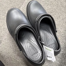 Crocs Mercy Women's Work Clogs - Black, US W10 (10876-060-W10)