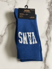 New Men's VANS Designer Logo Sport Skater Surfer Crew Cut Socks Varsity Blues