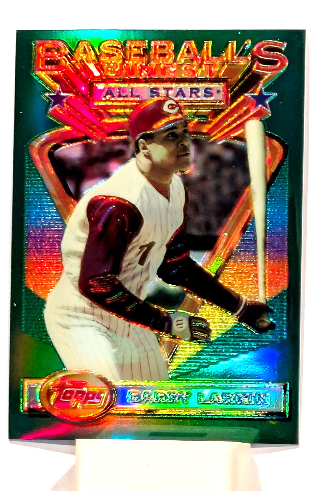 1993 Topps Finest REFRACTOR #114 Barry Larkin Cin. Reds #114 MLB HOF 2012