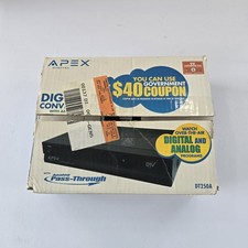 Apex DT250 Digital TV Converter Box Analog PassThrough w Remote
