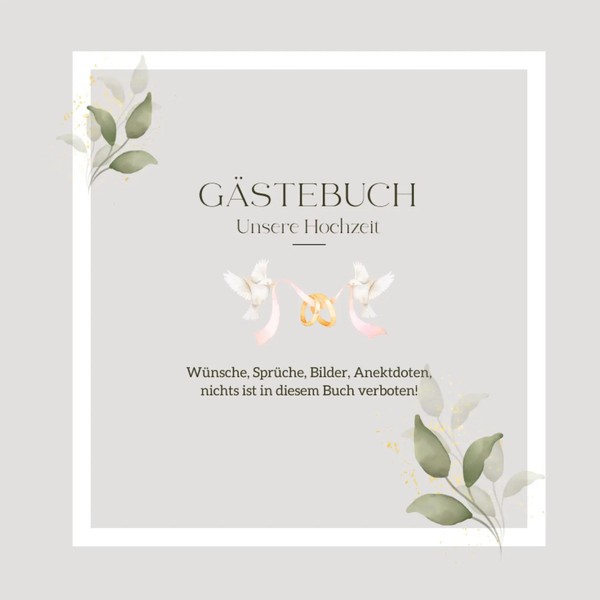 GäStebuch Unsere Hochzeit: Elegantes Hochzeits-GäStebuch, Blanko | Amorzinho-image