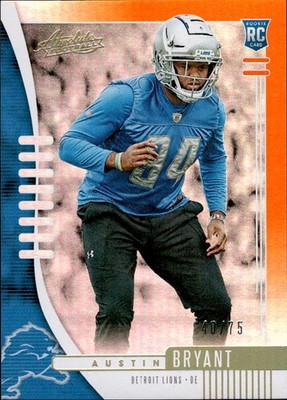 2019 Absolute Spectrum Orange #155 Austin Bryant /75 - FB