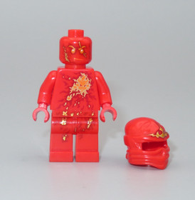 LEGO Kai NRG Ninjago Red energy pattern minifigure Ninja 9591