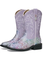 Rollda Girls Cowboy Boots Glitter Western Boots Sequin Light Up Heel Youth Sz. 4